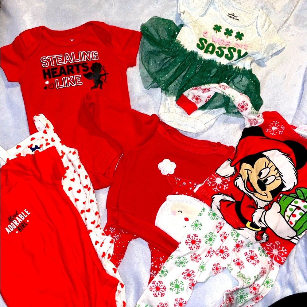 Multiple Holiday themed baby lot